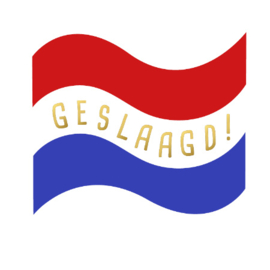 5x Sticker Vlag GESLAAGD