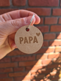 Sleutelhanger hout " Papa"