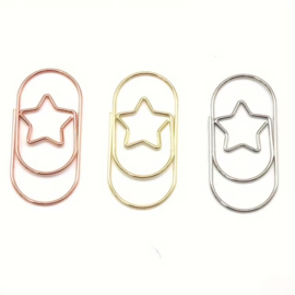 3 MEGA paperclips ster - 2.4 x 5 cm - kerst - kerstmis - december - leuk inpakken