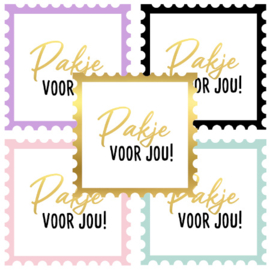 30x Sticker PAKJE VOOR JOU.