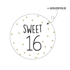 10x Sticker  " Sweet 16"