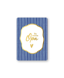2x mini kaartje -  OPA OMA - live oma - de beste opa - vaderdag - moederdag