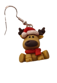 1 Paar kerst oorbellen Rendier
