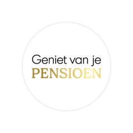 30x sticker ' Geniet van je PENSIOEN'