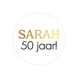 30x Sticker SARAH 50 jaar