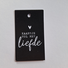 3x Cadeaulabel " Kaartje vol met LIEFDE"