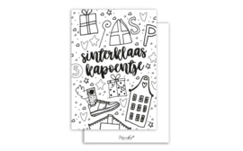Nynke Ontwerpt Inkleurkaart Sinterklaas kapoentje
