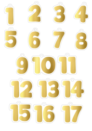 24 Luxe nummers aftelkalender 1-24 - Adventskalender -