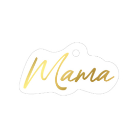 1x Cadeaulabel MAMA goudfolie