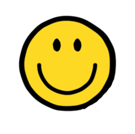 10x Sticker Smiley Geel