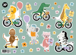Stickervel A5 Party Animals