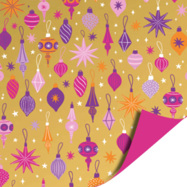 3m Cadeaupapier Christmas balls - Funky colors