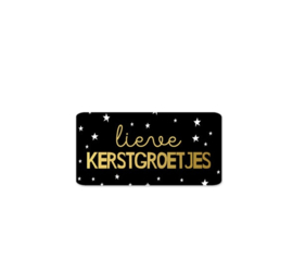 12x Sticker Lieve Kerstgroetjes