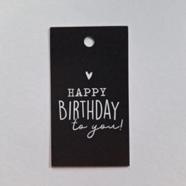 3x Cadeaulabel " Happy birthday to you "