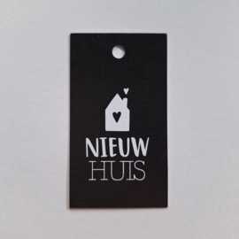 3x Cadeaulabel " NIEUW HUIS"