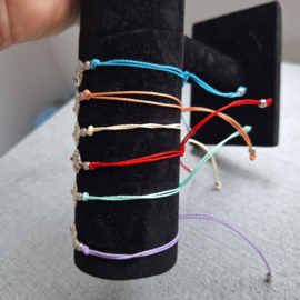 Armbandje levensboom paars