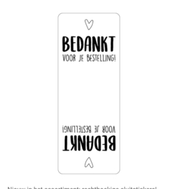 20 Stickers "Bedankt voor uw bestelling "