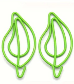 2x Paperclip Blad Groen