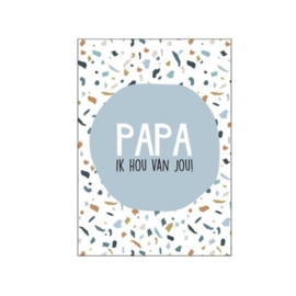 A6 Kaart "Terrazzo" Blauw papa