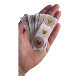 100x Sluitstickers trouwen - trouwkaart - enveloppen  - wedding - sticker - sluotzegels - trouwenvelop