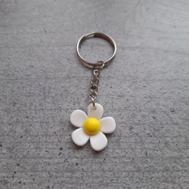 Sleutelhanger Bloem Wit