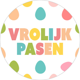 10x Sticker Vrolijk Pasen