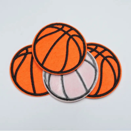 Embleem  - basketbal - 6 cm - applicatie - opstrijken - strijken - patch