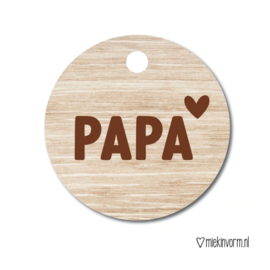 Sleutelhanger hout " Papa"