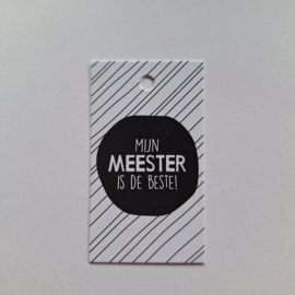 3x  Cadeaulabel  "Mijn MEESTER is de beste"