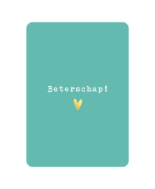 Wenskaart  Beterschap Mint