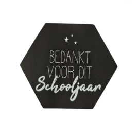 10x sticker " Bedankt voor dit schooljaar"