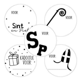 10x sinterklaas sticker assortie