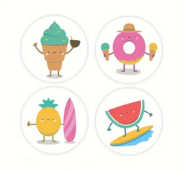 500x Stickers op rol ZOMER