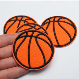 Embleem  - basketbal - 6 cm - applicatie - opstrijken - strijken - patch