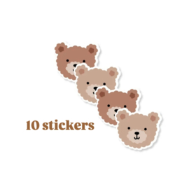 10x Sticker Little Bears - beren - Sluitsticker