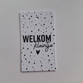 3x Cadeaulabel  " Welkom kleintje