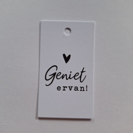 3x Cadeaulabel  "geniet ervan!'