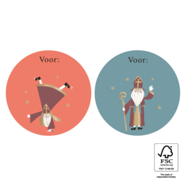 10x Sticker sinterklaas dansen