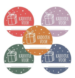 10x Sticker " Kadootje voor ........"