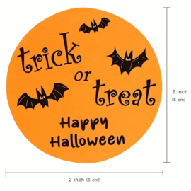 20x Sticker - Halloween - Trick of Treat - Happy halloween - uitdelen - inpakken - sluitzegel