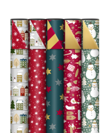 5 Rollen cadeaupapier  - kerst - kerstmis