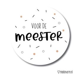 10x Sticker Meester Confetti