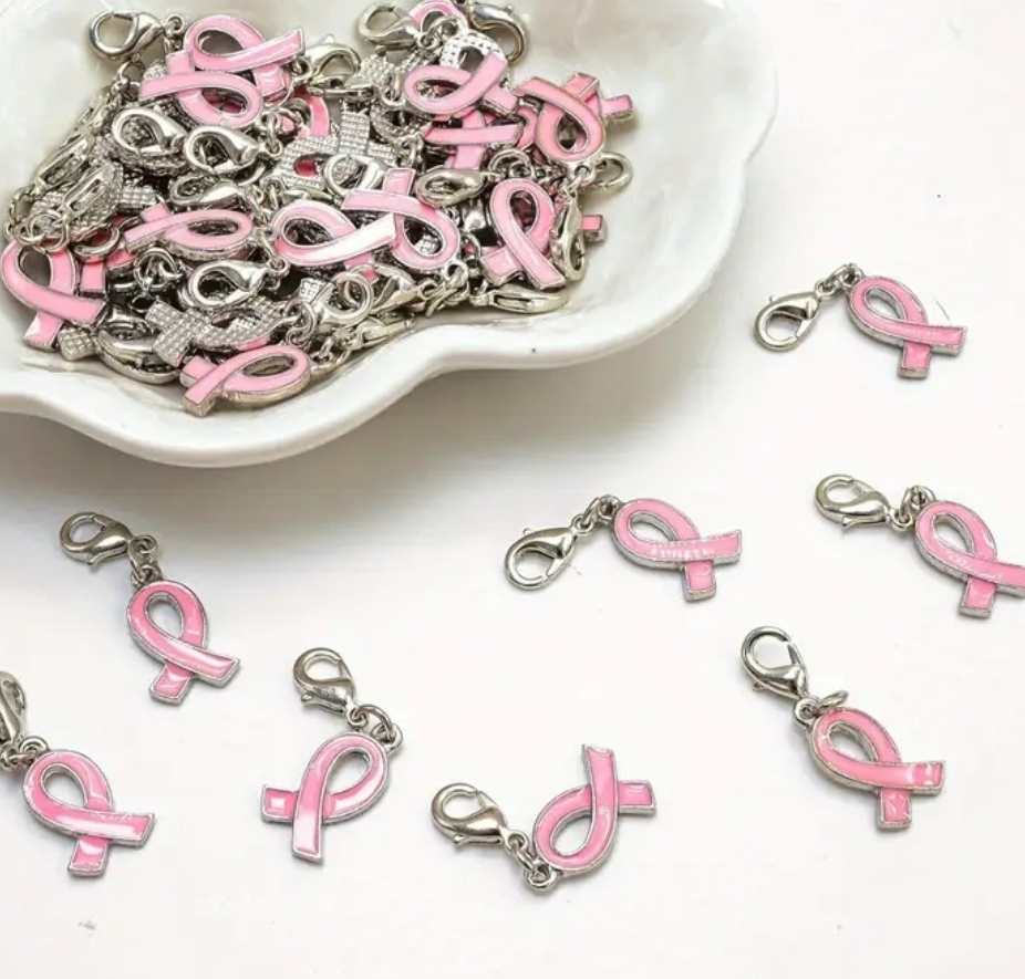 2x Pink Ribbon hanger