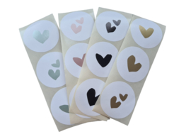 12x Sticker hartjes