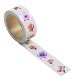 500x Stickers op rol bloemen