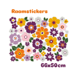 Raamstickers bloemen - flowers - raamdecoratie - vogelbescherming stickers - raamslachtoffers