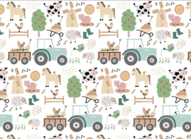 Nynke Ontwerpt  Cadeaupapier Boerderij
