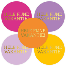 30x Sticker " Hele Fijne Vakantie ' School