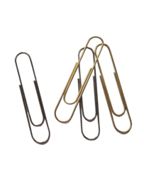 4x MAXI paperclip zilver / goud