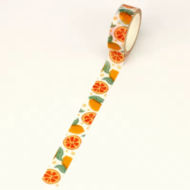 Washi Tape - sinaasappel -  15mm breed en 10m lang - siertape - tape - journaling -